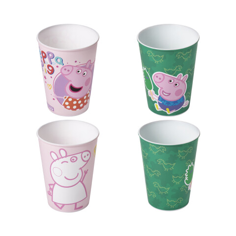 Vaso Plástico 320 ml Peppa Pig Diseños Surtidos U