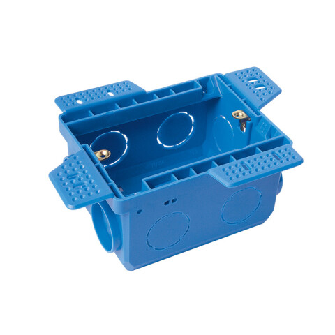 Caja plástica azul emb. estructural 2x4" para yeso C10214