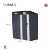 Caseta Galpon Jardin Lumax Devon Gris Oscuro 180x174x75 Caseta Galpon Jardin Lumax Devon Gris Oscuro 180x174x75