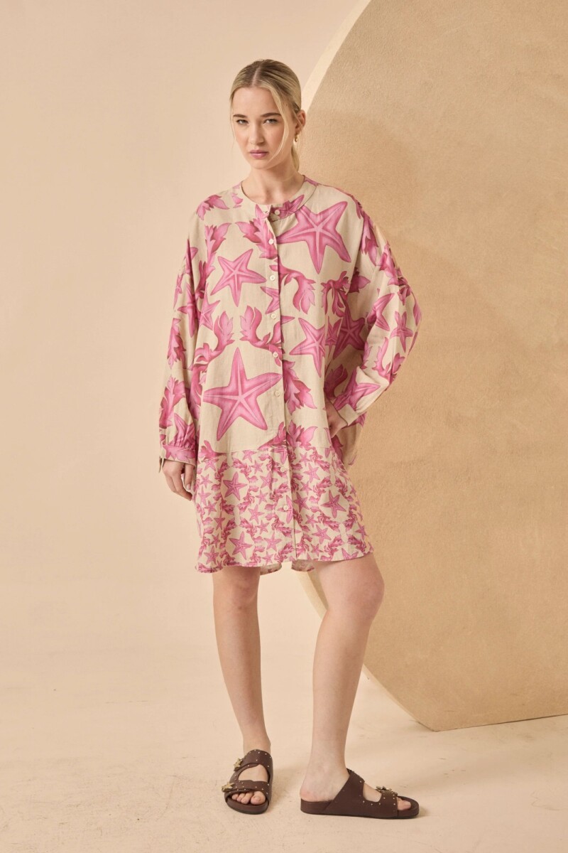 VESTIDO CAMISERO CRETA - FUCSIA 