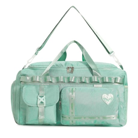 Bolso De Viaje Trendy Deportivo modelo Love Verde Agua