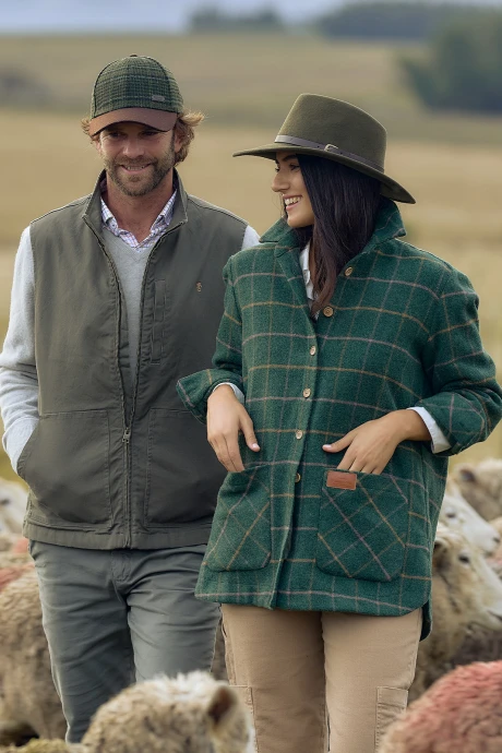 Camisa Leñadora Dama Viento Cuadros Verde
