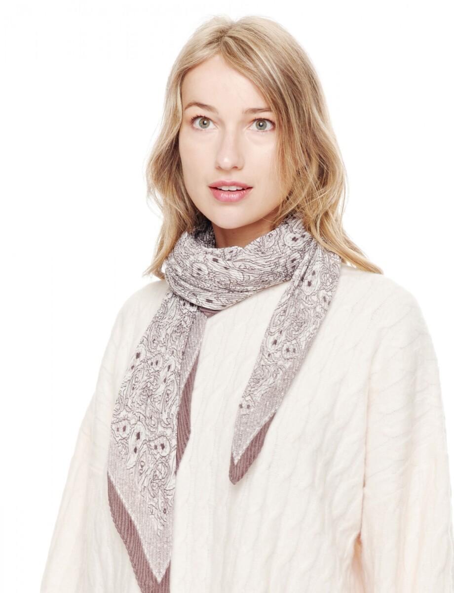 Pashmina Plisada Ara - Crudo/multi 