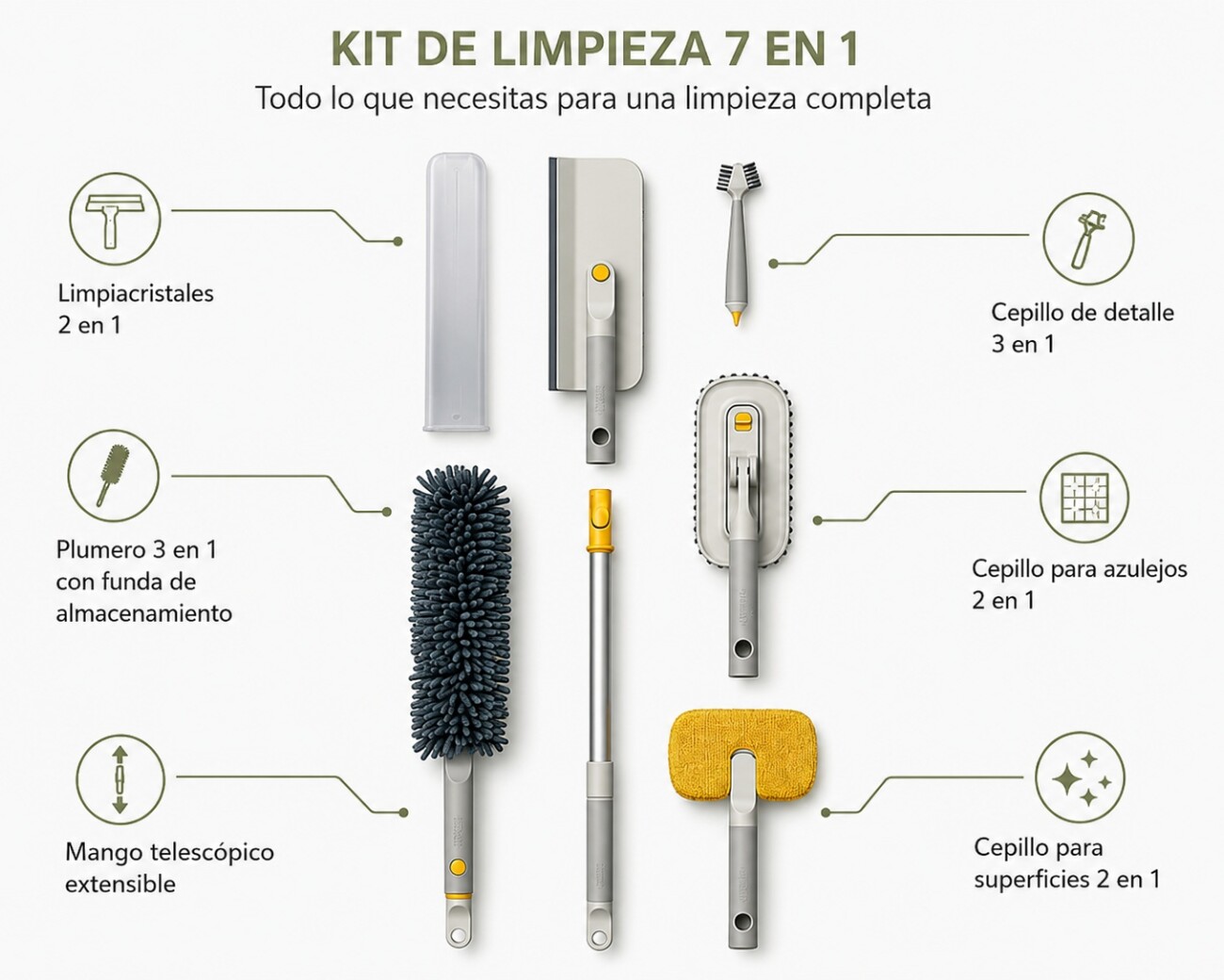 Set de Limpieza Profunda Joseph Joseph CleanTech™ 6 Piezas - Preventa Set de Limpieza Profunda Joseph Joseph CleanTech™ 6 Piezas - Preventa
