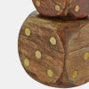 SET FIG DADOS MADERA 3PZAS Unica
