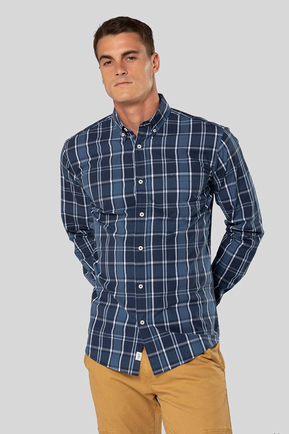 CAMISA A CUADROS Piedra