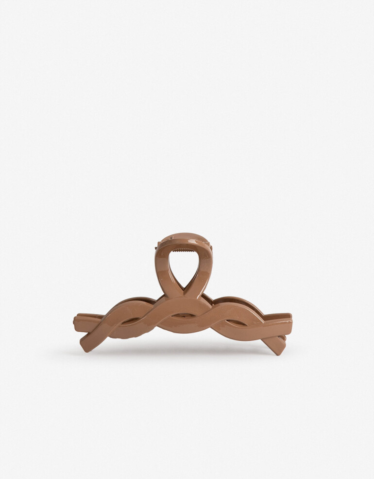 Broche Acrilico Broche Acrílico Trenzado - Marron Suela