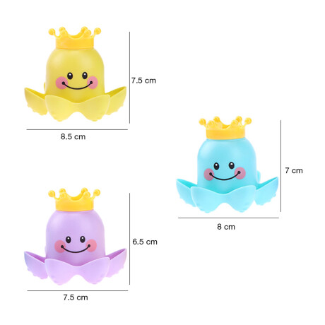 Set Baño Bebé con Bañera Plegable + Juego de Agua 3 Pulpos Rosa