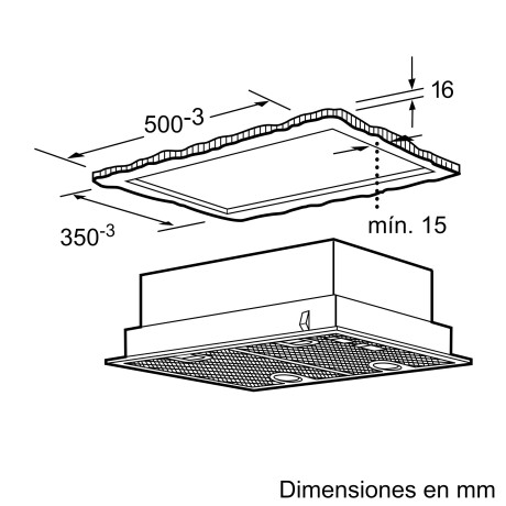 Campana de integración Bosch 53cm Campana de integración Bosch 53cm