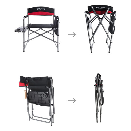 Silla Director Plegable c/ Mesa KingCamp Playa Camping Pesca Negro