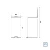 CUBO DE PEDAL 30 LTS ACERO INOX 94547/030 CUBO DE PEDAL 30 LTS ACERO INOX 94547/030