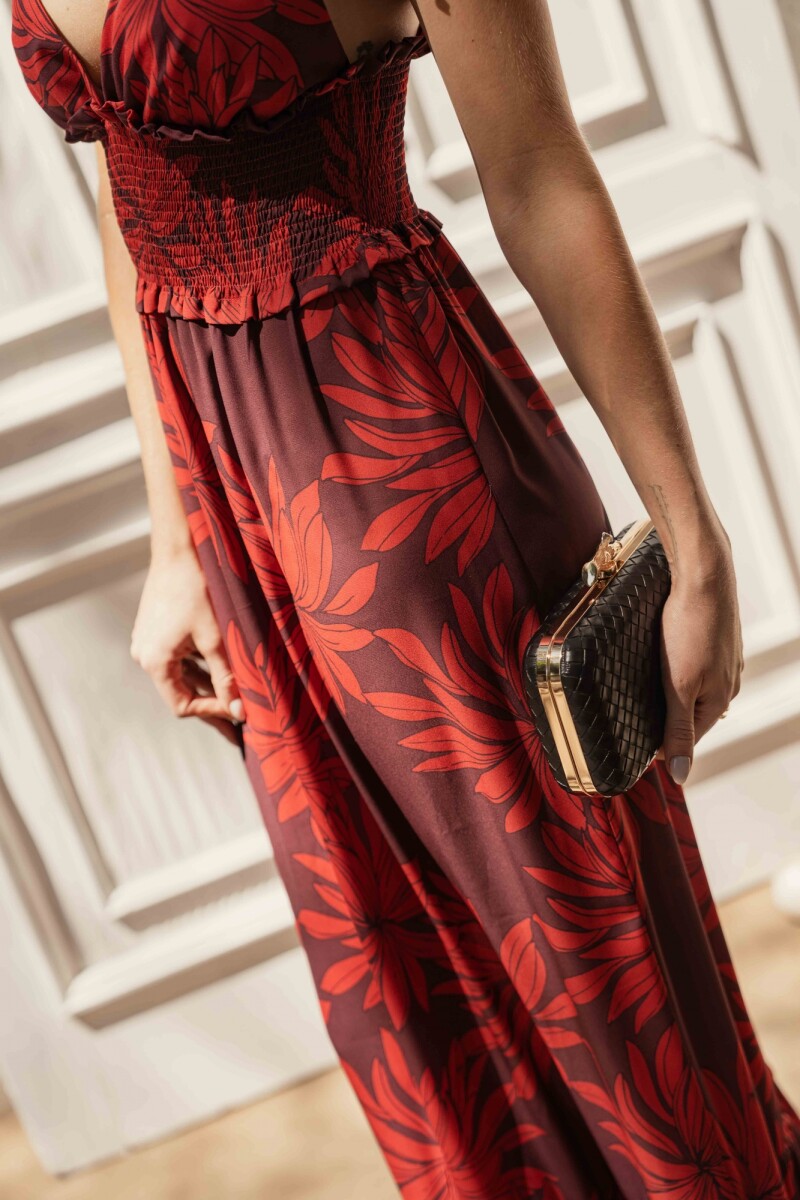 VESTIDO SERENELLA SUMMER MAXI DEEP RED GARDEN VESTIDO SERENELLA SUMMER MAXI DEEP RED GARDEN