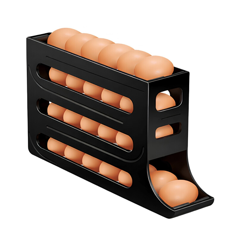 Organizador de huevos 30 unidades NEGRO