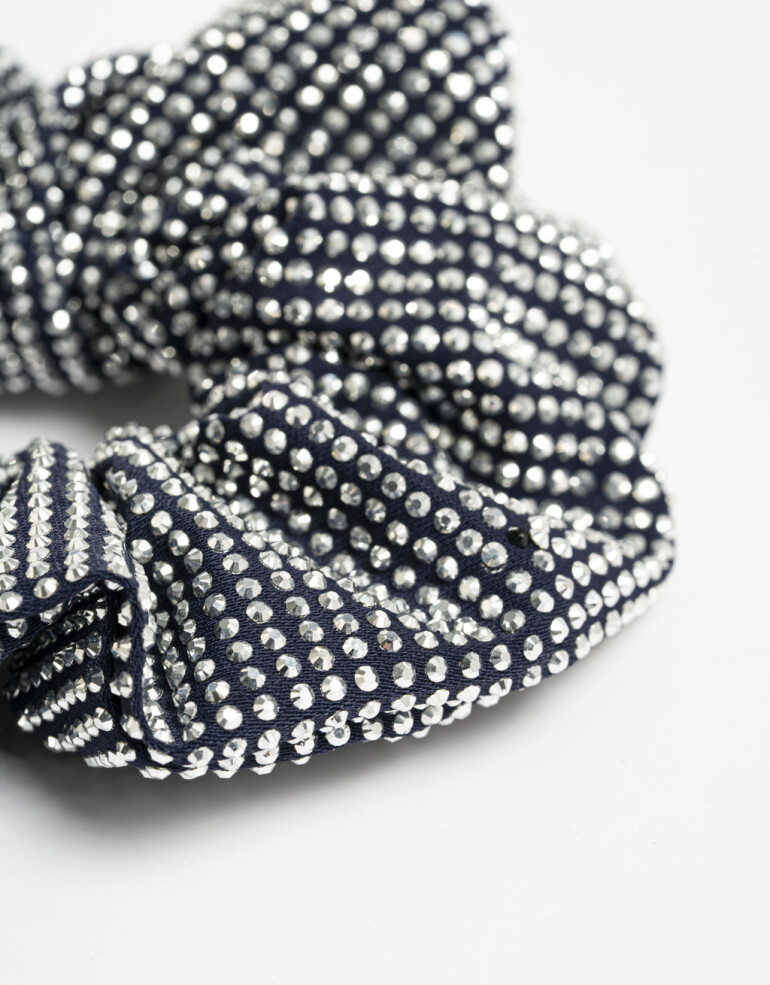 Skunzies Strass Scrunchie Con Strass - Azul Noche