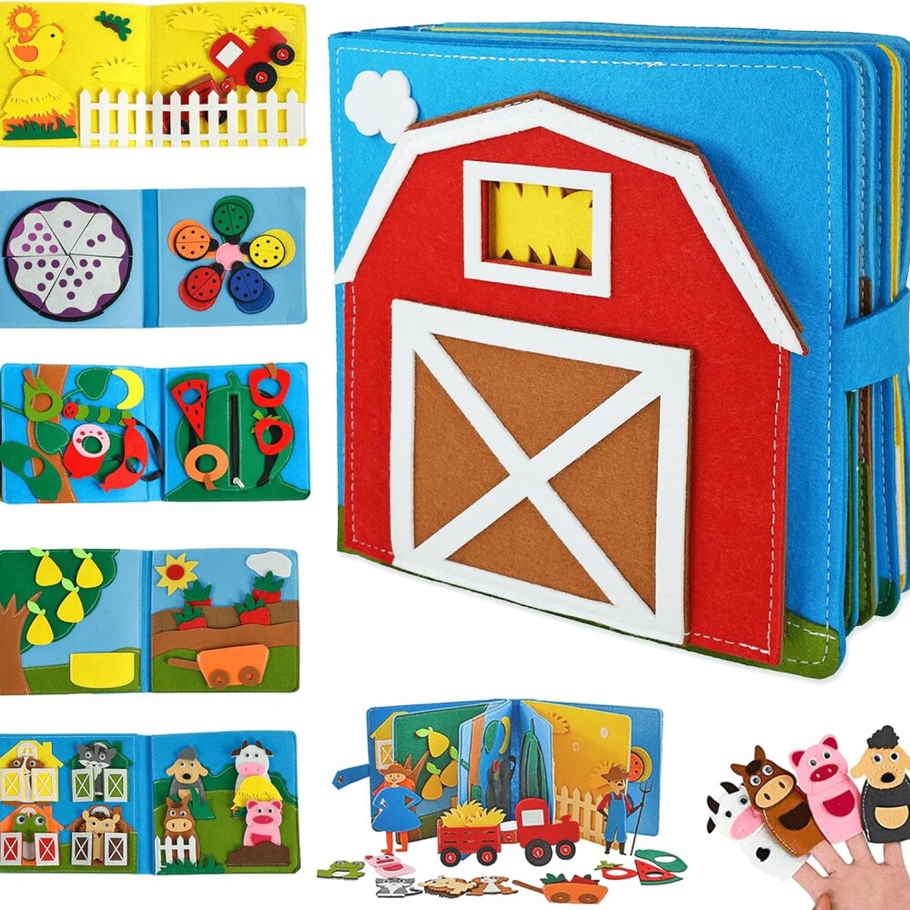 Juego Libro Sensorial De Texturas Granja Fieltro Montessori Juego Libro Sensorial De Texturas Granja Fieltro Montessori