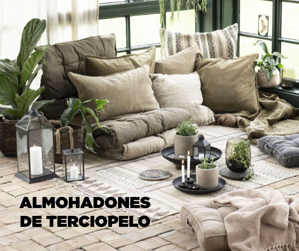 Almohadones de terciopelo