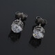 Caravanas en oro 18k blanco y brillantes Caravanas en oro 18k blanco y brillantes