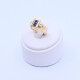 Anillo oro 18K con brillantes y zafiros Anillo oro 18K con brillantes y zafiros