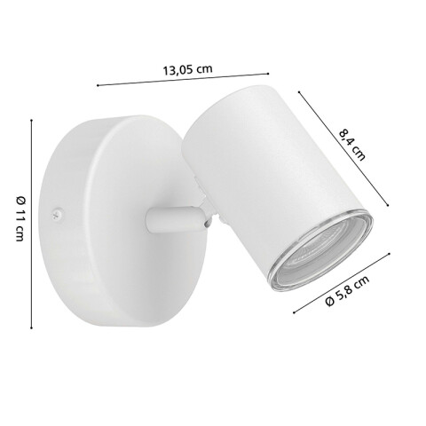 Aplique de pared acero blanco GU10 EG6404