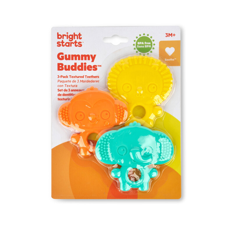 Bright Starts™ Gummy Buddies™ 3-Pack Textured Teethers Mordillos Bright Starts™ Gummy Buddies™ 3-Pack Textured Teethers Mordillos