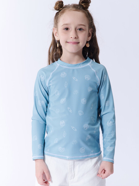 Remera manga larga uv estampa mar Mar Verde