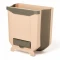Cesto Basura Colgante Residuos Cocina Plegable Papelera Beige