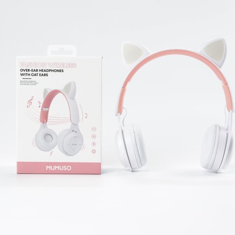 AURICULARES INALÁMBRICOS FASHION CON OREJAS DE GATO – BLANCO AURICULARES INALÁMBRICOS FASHION CON OREJAS DE GATO – BLANCO
