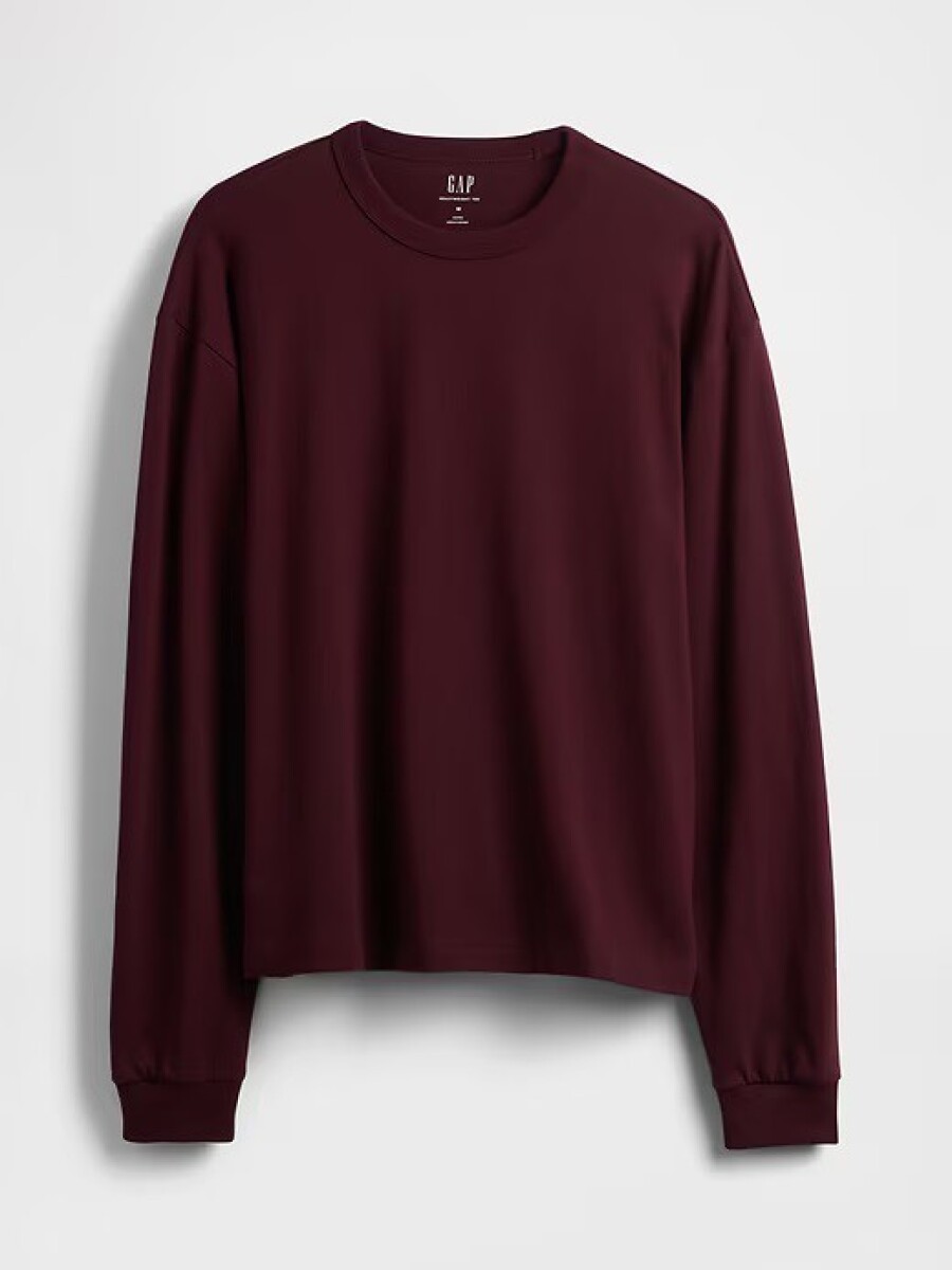 Remera Manga Larga Heavyweight Hombre - Tuscan Red 