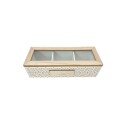 CAJA DE MADERA PARA TE 24 X8,7X7CM BLANCO