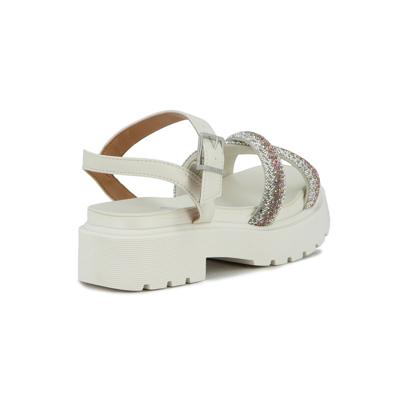 Sandalia Vizzano Mujer Taco 3cm Blanco-beige