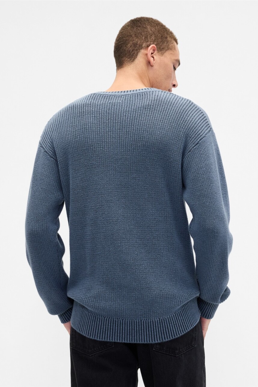 Buzo Cuello V Rib Hombre Bainbridge Blue
