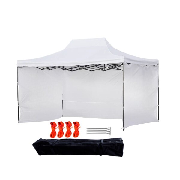 Gazebo Plegable con Paredes 3x4,5 Para Playa o Jardín Autoarmable Color Blanco Gazebo Plegable con Paredes 3x4,5 Para Playa o Jardín Autoarmable Color Blanco