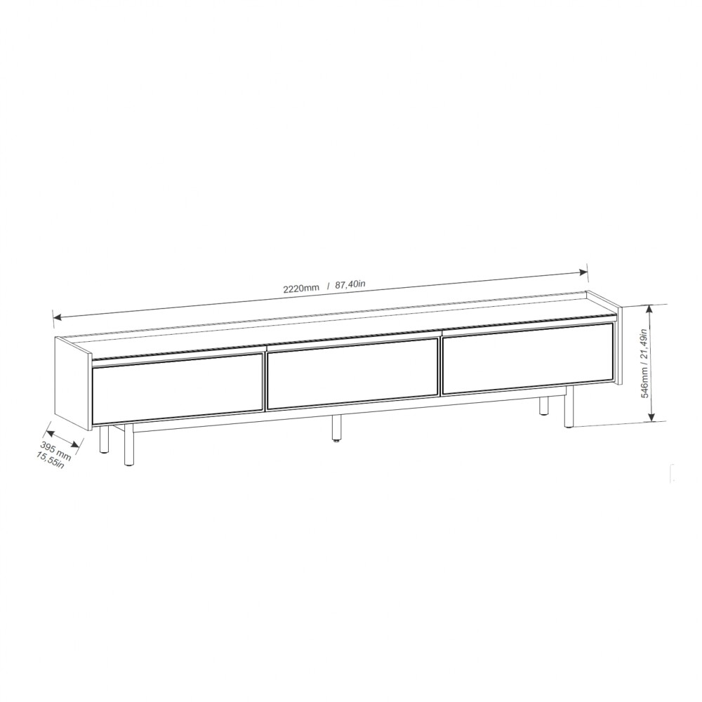 Rack para TV - Dune 2.2 - Linea Manhattan Natural