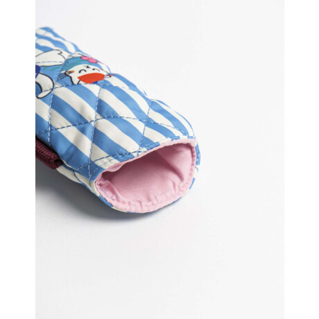 Estuche Flexible Estampa Gato Combinacion Multicolor