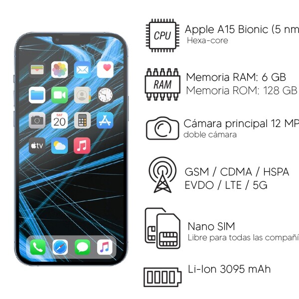 Iphone 13 Pro 6/128 Gb 5g AZUL