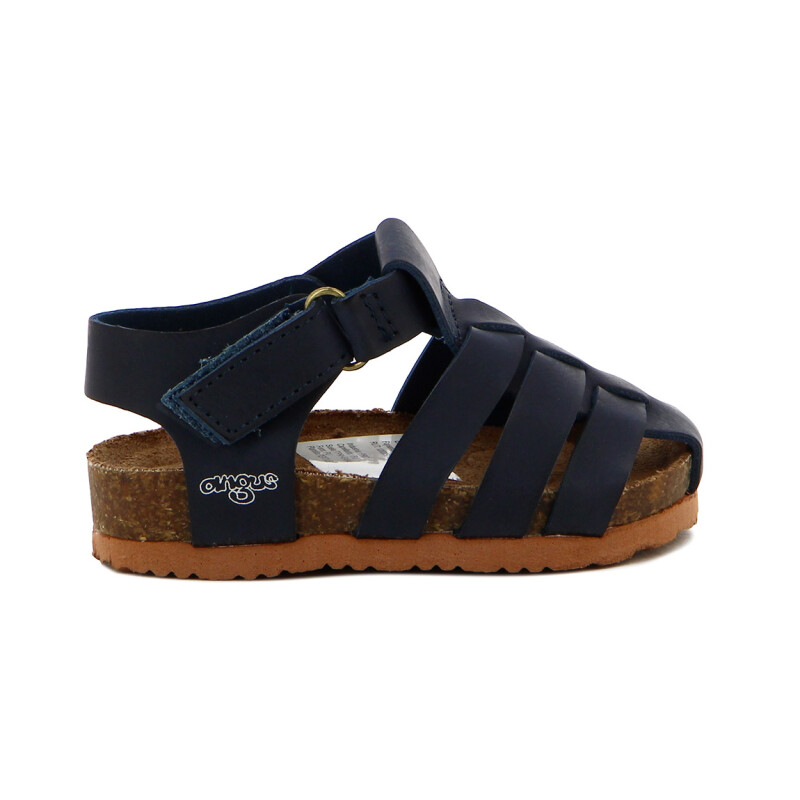 Angus Sandalia Niño Franciscana C/ Pulsera Y Velcro Marino