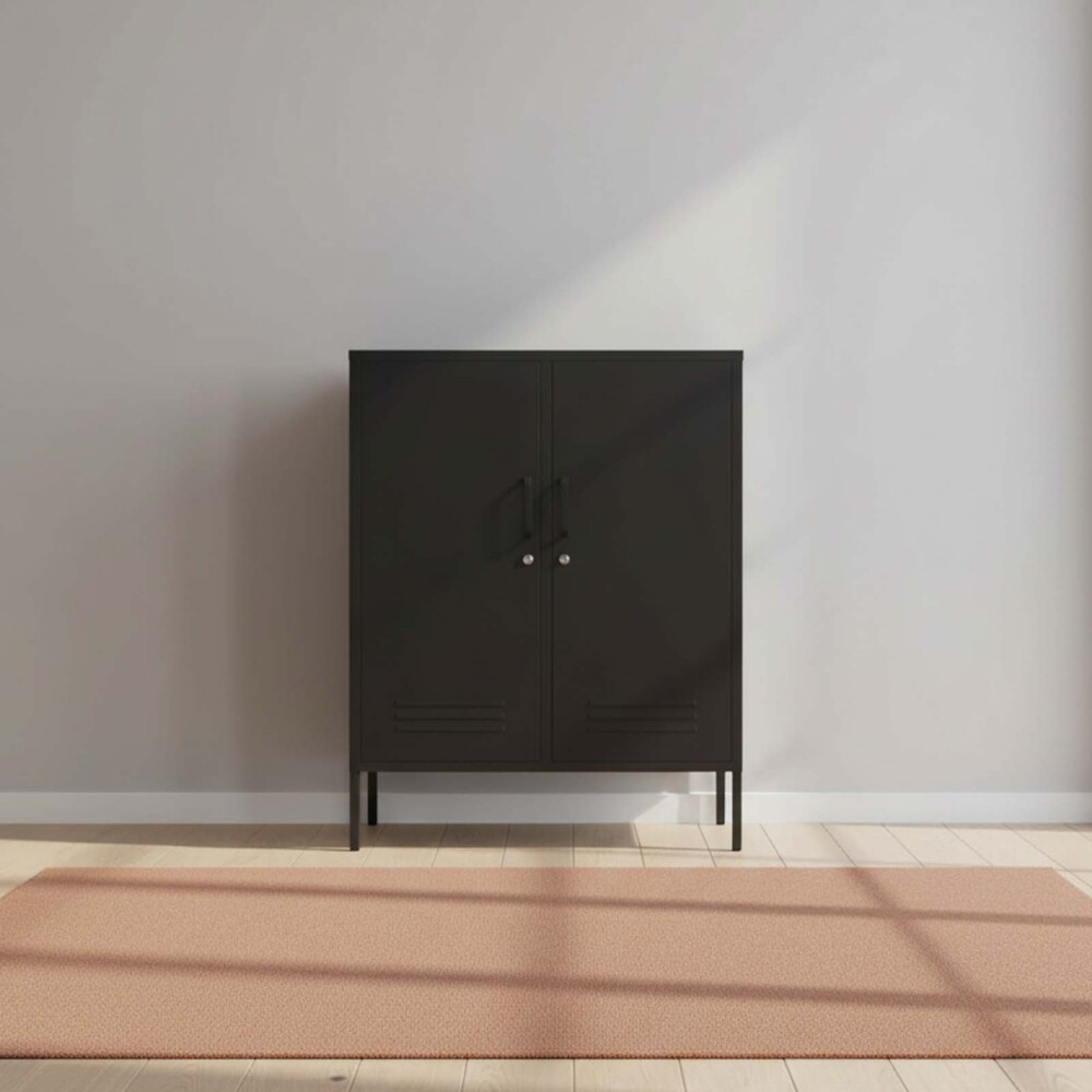 APARADOR BAJO 2P METAL NEGRO OLIVIA