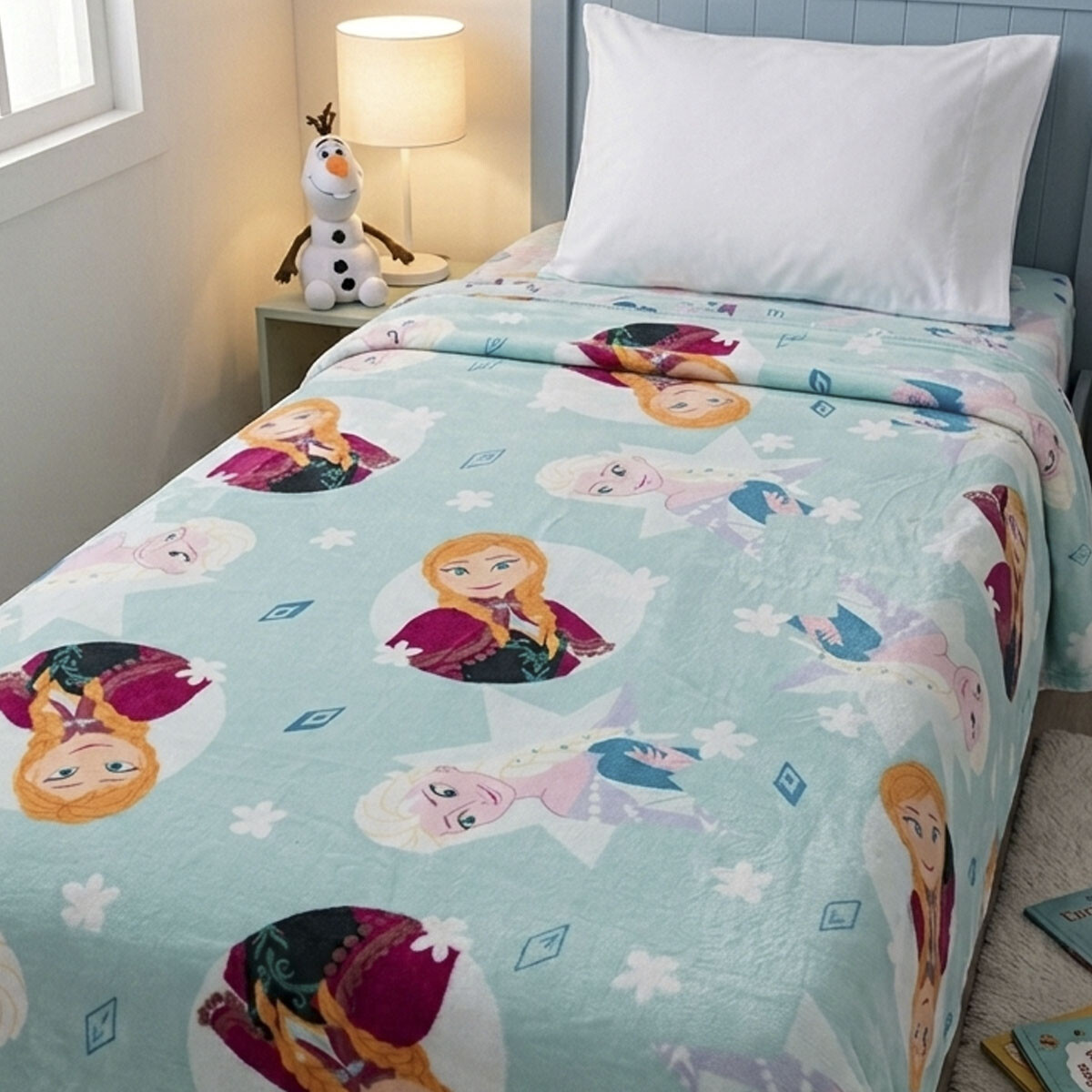 Frazada Coral Infantil 1 Plaza 150 x 200 cm - Frozen 