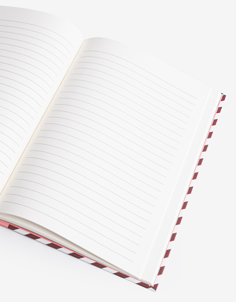 Anotadores Cuadernos y Memos Cuaderno Cuaderno Tapa Dura, Estampa Lineal. Cuenta Con 80 Hojas Rayadas - Combinacion Multicolor