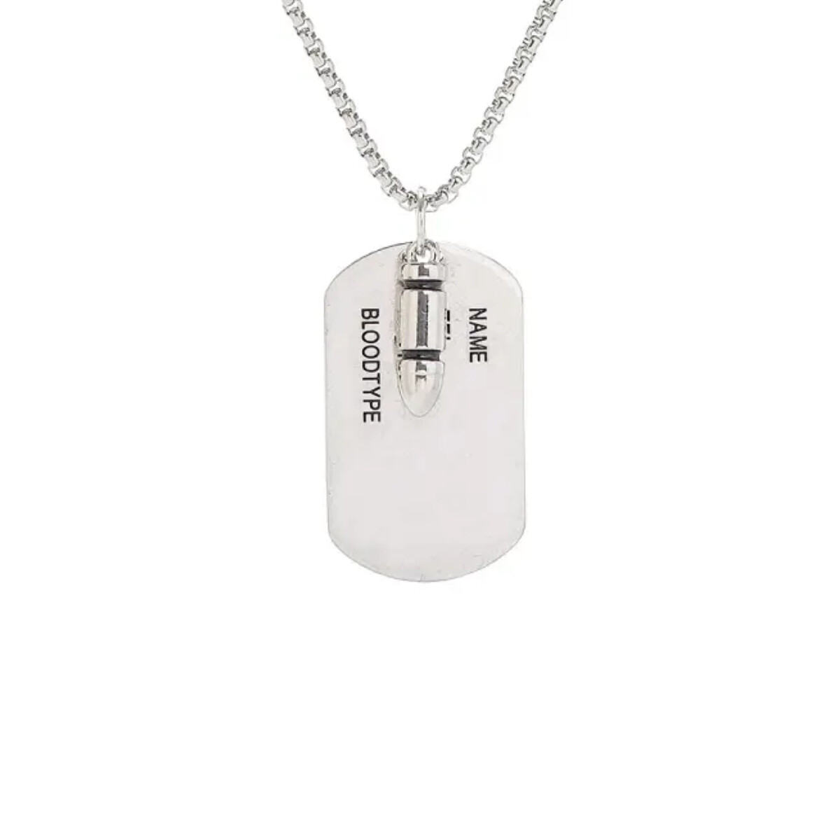 Collar de chapa identificatoria con bala 