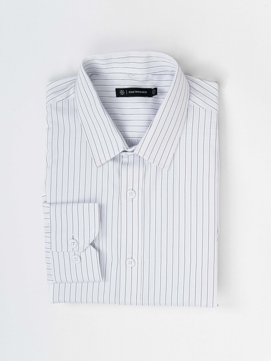 Camisa m/l jacquard slim 
