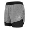 SHORT KT WMN TRNG 2 IN 1 azul skipper NEGRO MELANGE