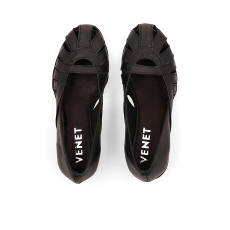 ZAPATO VENET - CUERO BELLANCO NEGRO