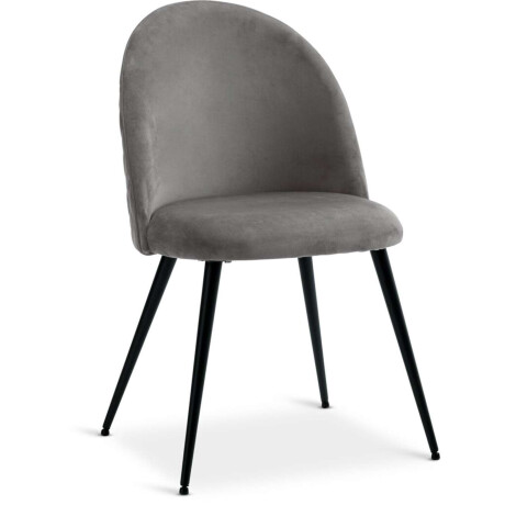 Silla De Comedor Kokkedal Terciopelo Gris