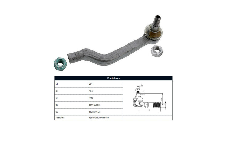 Puntero Mercedes Benz B 180 (W245)/A 150 (W169)/A 160 (W169)/B 200 (W245) 03-13 Izq Puntero Mercedes Benz B 180 (W245)/A 150 (W169)/A 160 (W169)/B 200 (W245) 03-13 Izq
