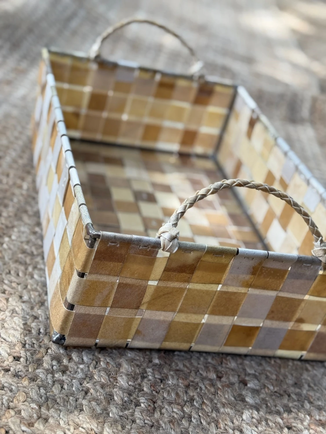 Rectangular Braided Table Basket Chico