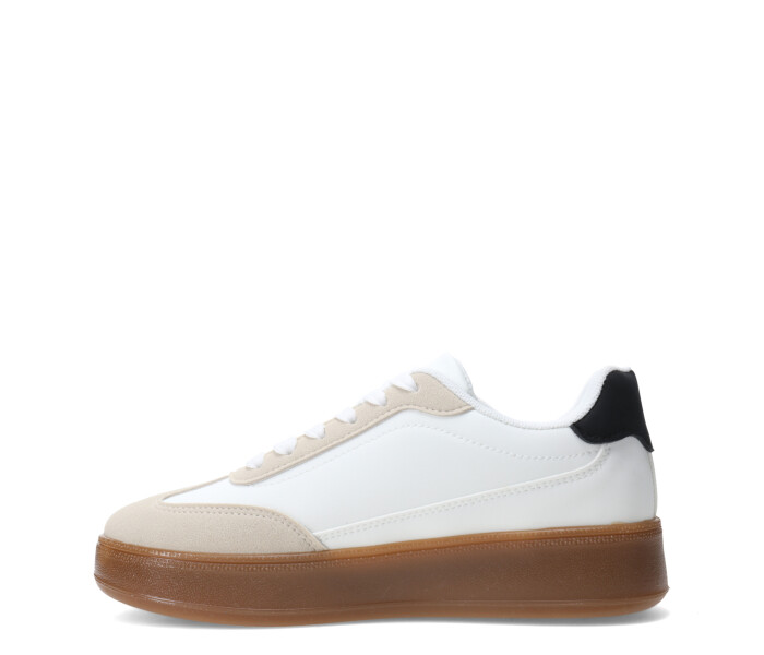 Championes de Mujer Miss Carol PUPEF con suela caramelo Blanco - Beige