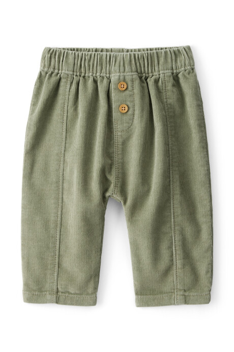Pantalón de pana, verde Sin color