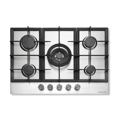 Anafe a Gas Smartlife SL-A7060GC 5 Hornallas Inox Hierro Fundido 001