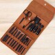 Set Manicura Pedicura Cortauñas Estuche 16 Piezas Accesorios Color Marrón Set Manicura Pedicura Cortauñas Estuche 16 Piezas Accesorios Color Marrón